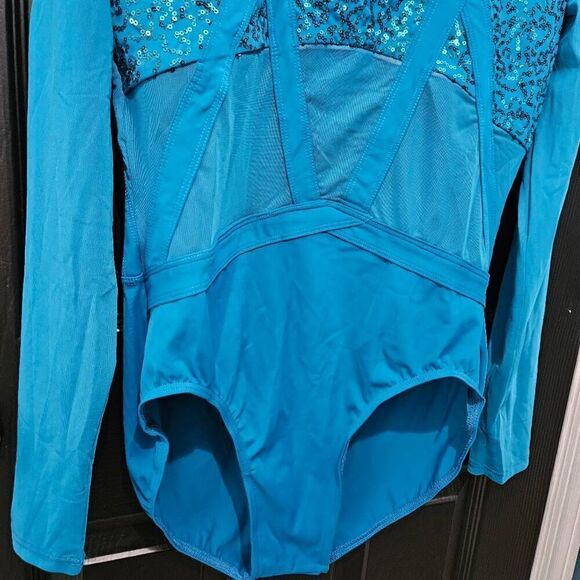 Weissman NWOT adult XL costume leotard jazz solo lyrical mesh sleeves - Picture 3 of 9